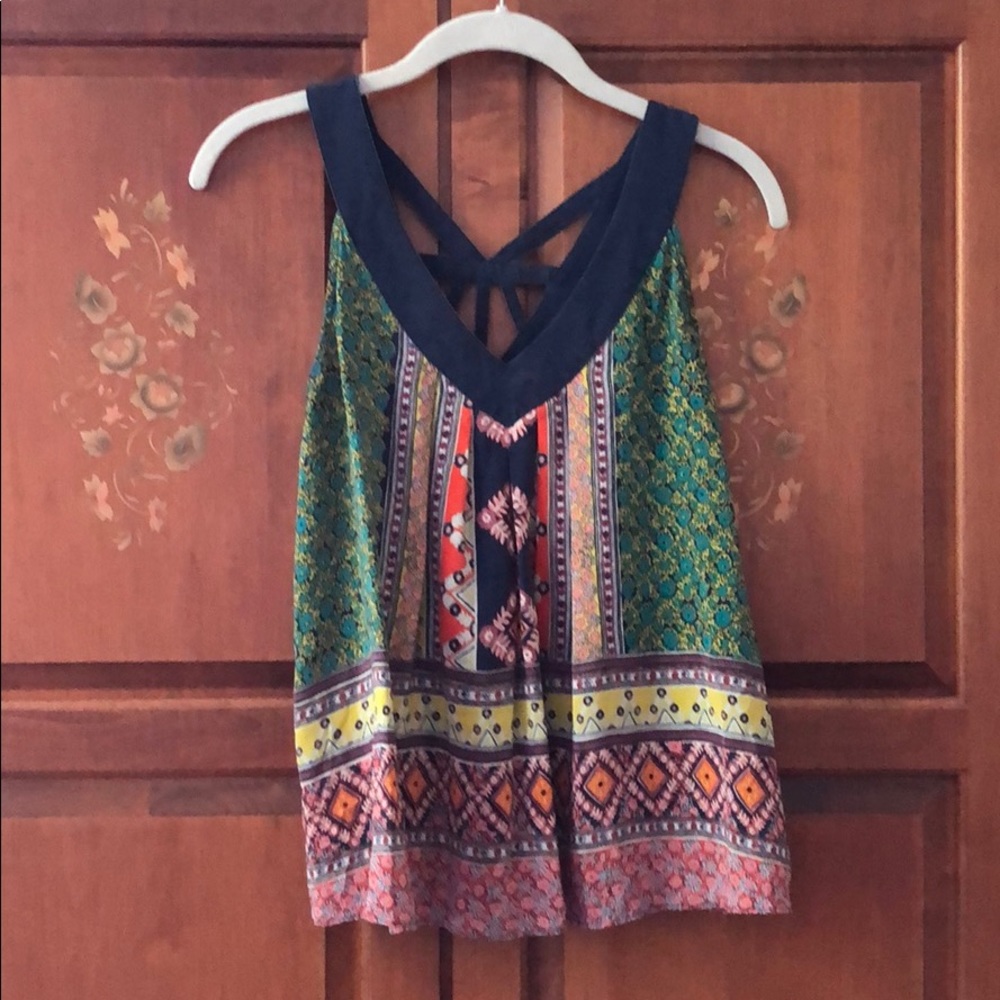 Anthropologie Maeve Multi Pattern Top